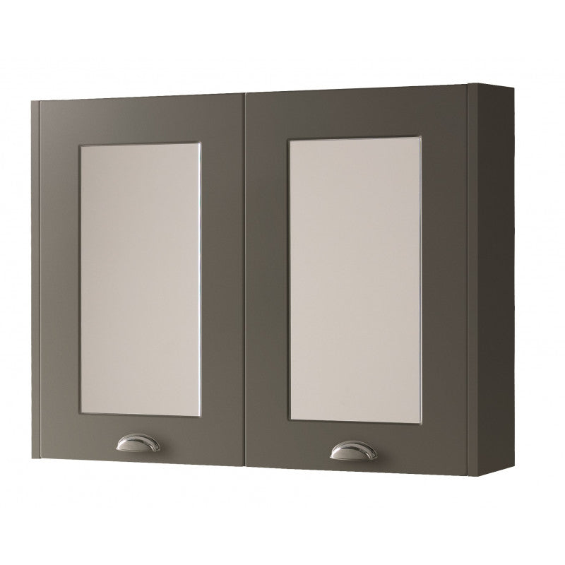 Kartell Astley 800mm Stone Grey Mirror Cabinet