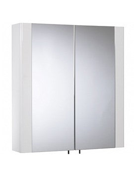 Tavistock Detail 600mm White Double Mirror Doors Cabinet