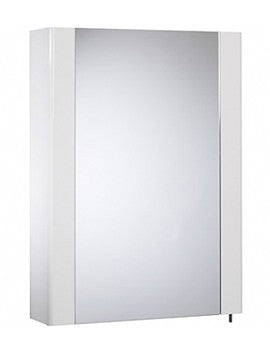 Tavistock Detail 475mm White Gloss Single Mirror Door Cabinet