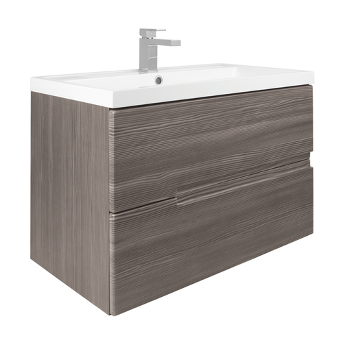 Vermont 800mm Wall Mounted Vanity Unit and Basin - Grey Avola