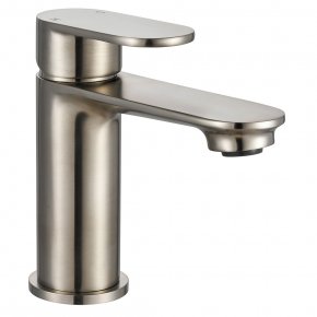 Nezrol Round Mono Basin Mixer with Click Clack Waste - Brushed Nickel
