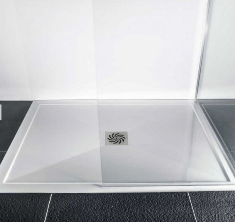 TM Square 25mm Symmetry Anti-Slip Stone Resin Shower Tray 900 x 900mm