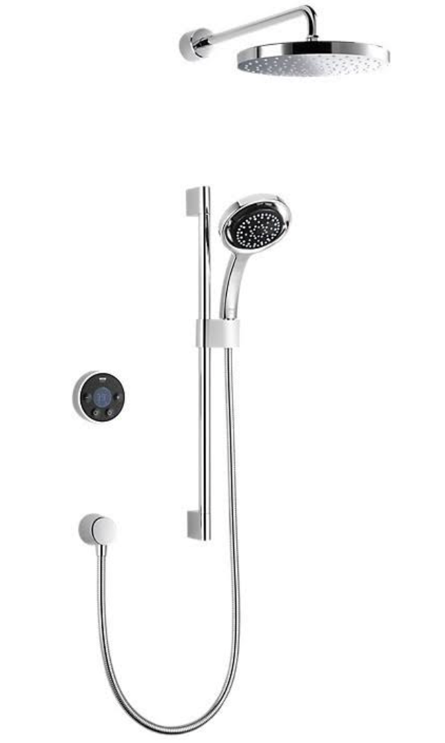Mira Shower Platinum Thermostatic Digital Shower Dual Concealed Pumped for Gravity with Controller