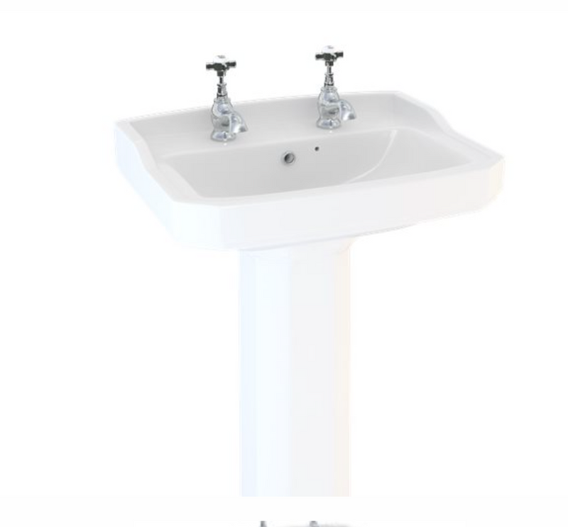 Lecico Classic Series 530mm Square Basin with Full Pedestal