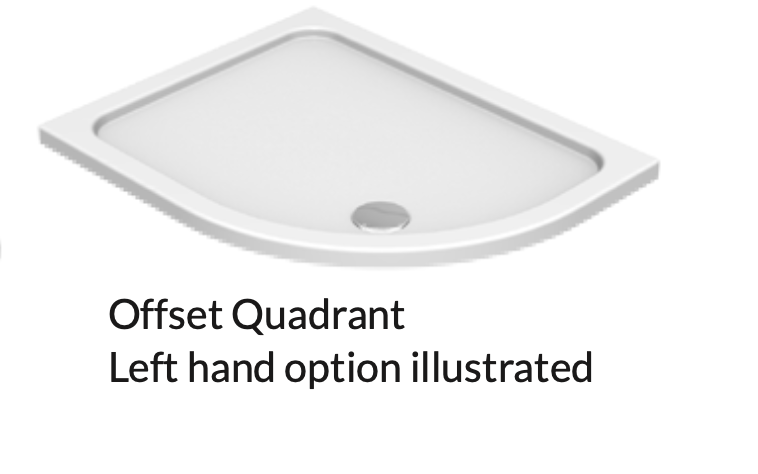 Kudos Kstone SR Slip Resistant Off-Set Quadrant Shower Tray 1000mm - Select Size