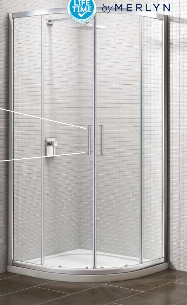 Merlyn Double Door Quadrant Shower Door Enclosure 8mm 900 x 1900mm