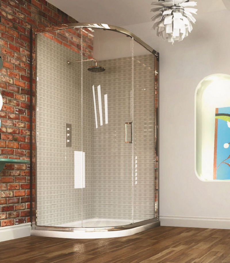 Merlyn Single Door Off-Set Quadrant Shower Door Enclosure 8mm 1000 x 800 x 1900mm