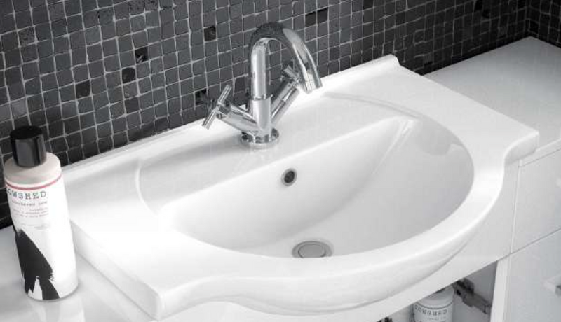 Villia Furniture Gloss White Extra 850mm Vanity Unit & Basin