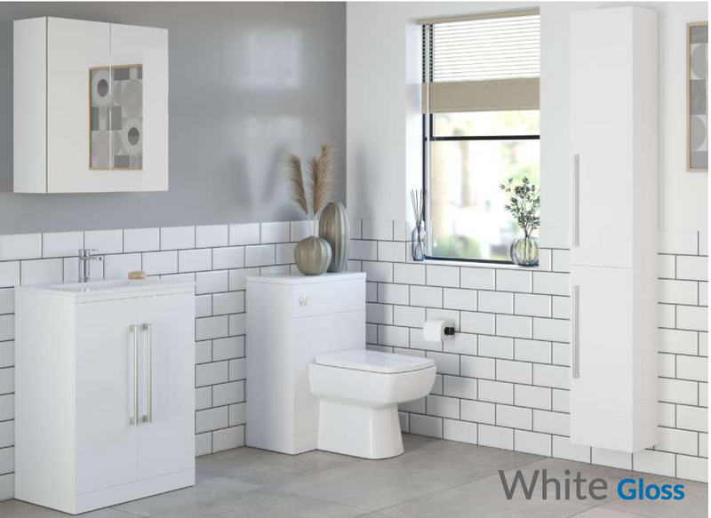 Odyssey Modular Gloss White 600 Floor Standing Unit with Basin