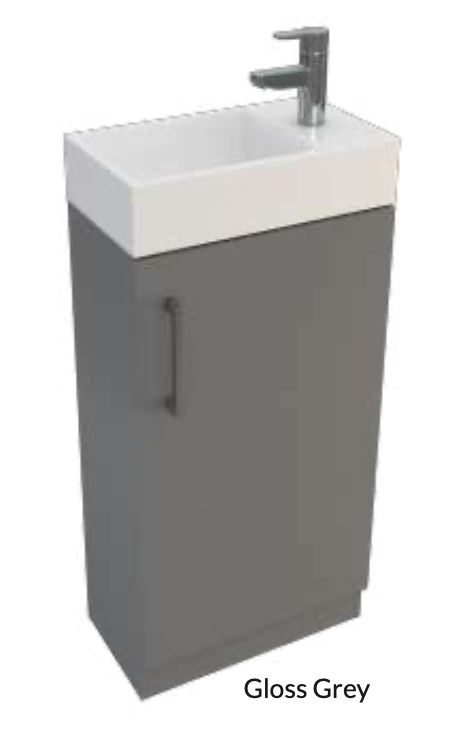 Lecico Linton Driftwood 450 Cloakroom Unit with Basin
