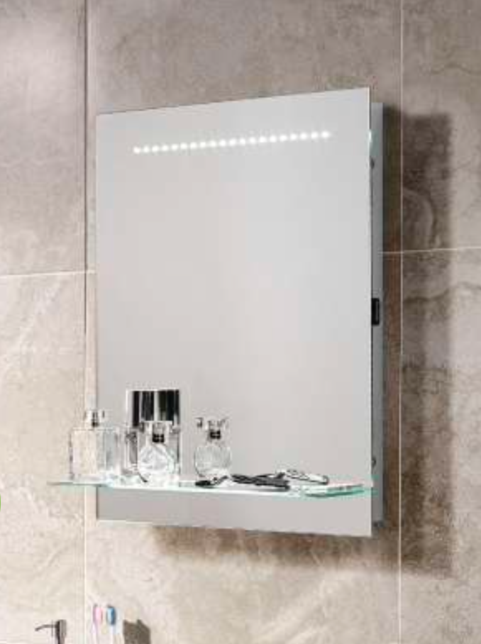 Sensio Nyla LED Mirror with Shelf 600 x 500mm
