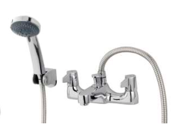 Triton Exe Chrome Standard Bath Shower Mixer with Kit