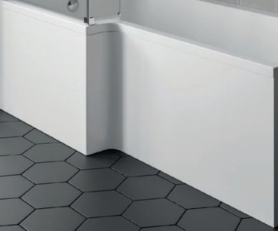 Banyetti Eletti 1700mm Shower Bath Side Panel - White