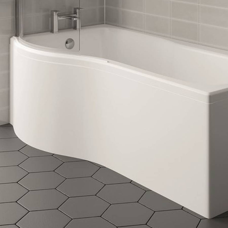 Banyetti Obliquo 1500mm Shower Bath Side Panel - White