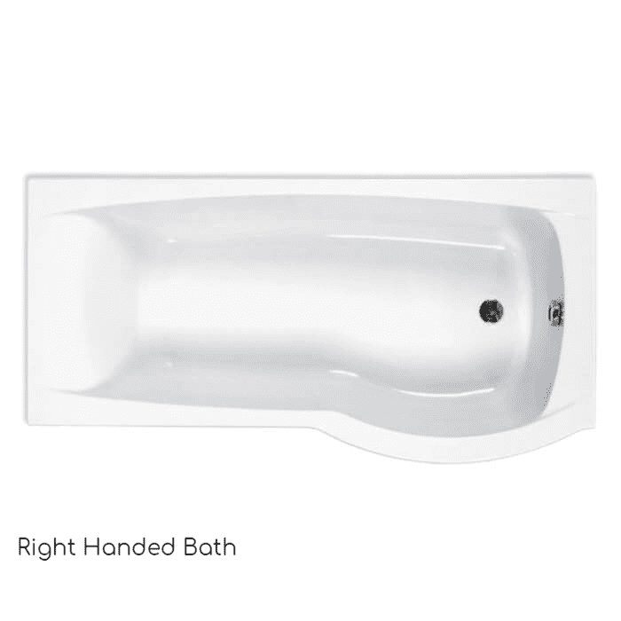 Carron Delta 1600 x 800mm Right Handed Showerbath  - Acrylic