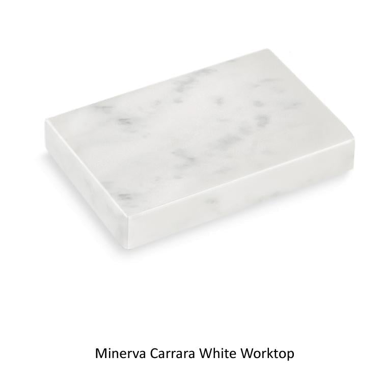 Burlington Freestanding Furniture White 1300mm Double Vanity Unit & Minerva Carrara White Basin
