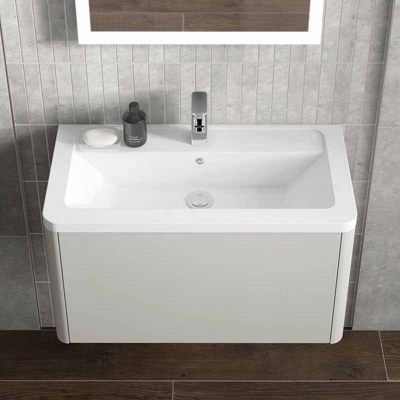 Lucca 600mm Wall Hung Vanity Unit + Basin - Gloss White